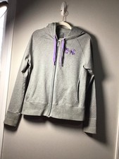 Under Armour Storm Cold gear Full Zip Hood Sweatshirt Large Logo L Unisex