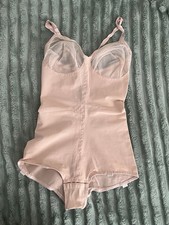 Vtg Vassarette Nylon Body Shaper Girdle Bra Corset Hook Fastening Crotch 36B