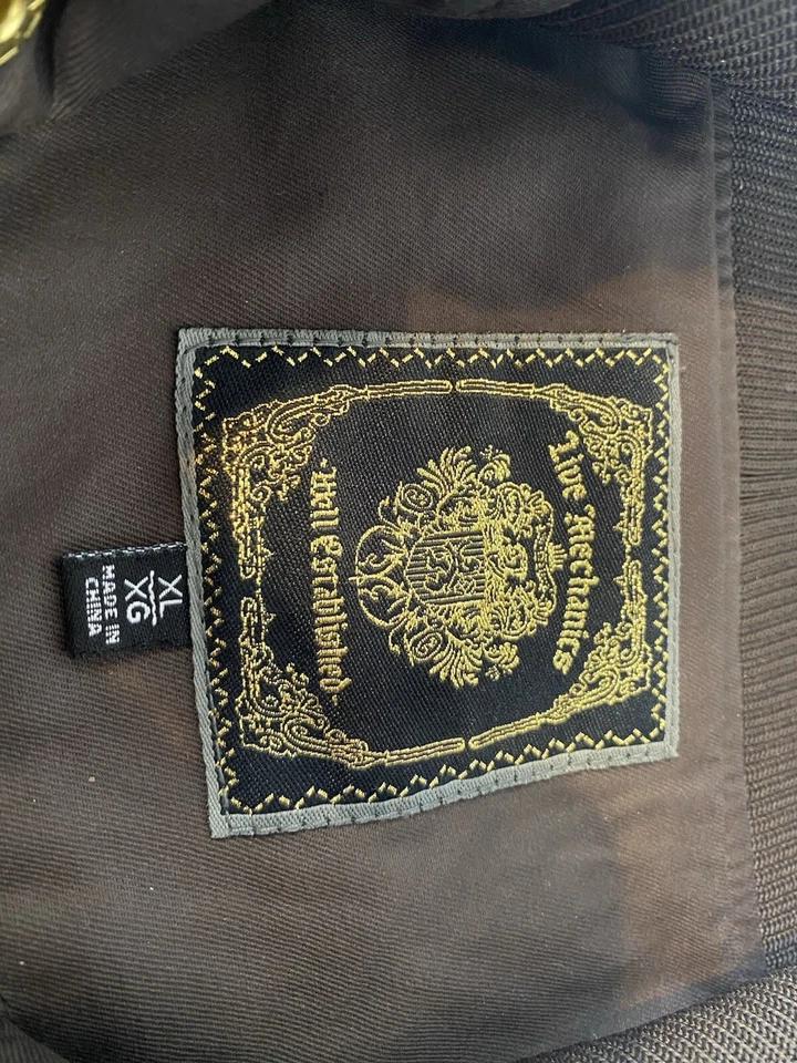 Chaqueta de tela marrón vintage Live Mechanics para hombre talla XL Foto 2 de 4