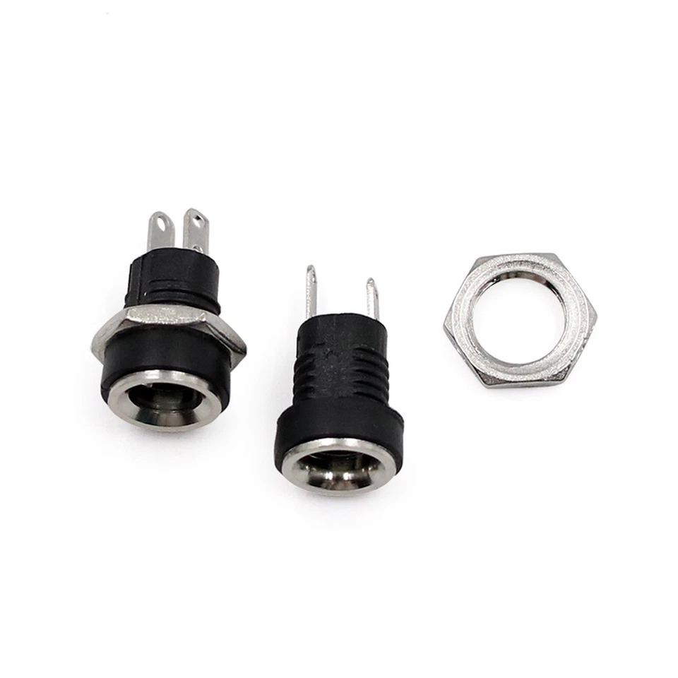 DC Power Supply Jack Socket Female Panel Mount Connector 5.5 x 2.1mm 2/5/10 Pcs - Image 4 of 4