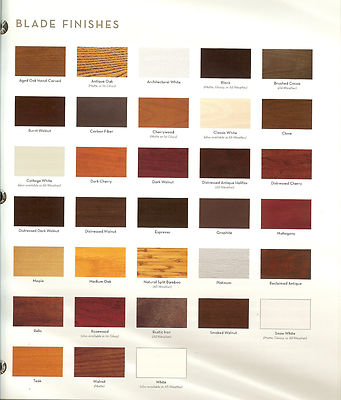 CASABLANCA STANDARD CEILING FAN BLADE SETS 17'' 21'' BLADES VARIOUS COLORS