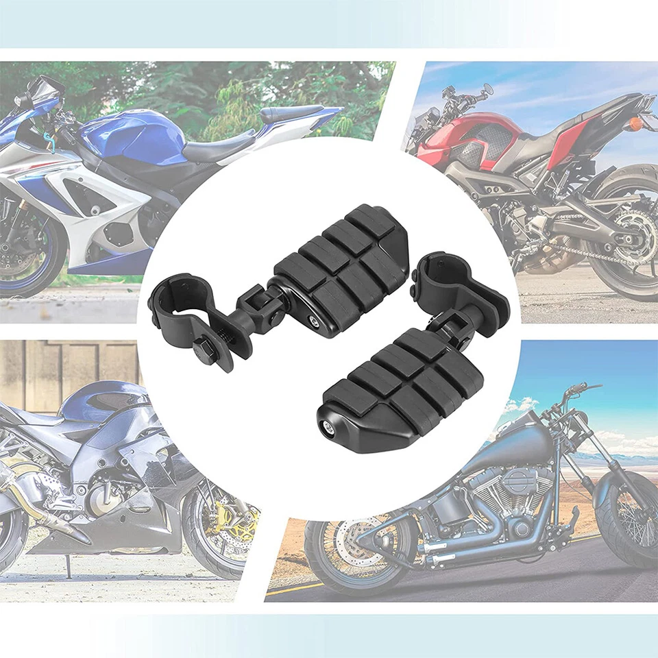 Clavijas de pie de carretera de 1-1/4" para motocicleta + abrazaderas para Honda GoldWing GL1800 1500 1200 Foto 3 de 4