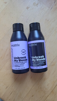 MATRIX Unbreak My Blonde Strengthening Shampoo Conditioner Set Travel Duo 1.7 oz