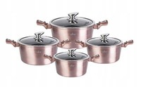 8 Tlg Kochgeschirr Induktion Kochtopf Topfset + Deckel Aluminium