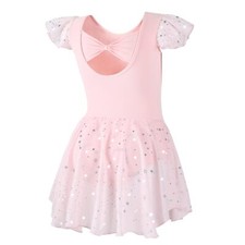 Ballet Leotards for Girls Toddler Dance Leotard Shiny Skirts Ruffle Sleeve an...