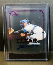 2018 Leaf Trinity Clear Acetate RONALDO HERNANDEZ Purple Foil Auto RC Red Sox