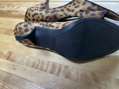 Rampage Woman’s Eaton -Animal Print Open-Toe Pumps Size 9 M Excellent Condition! - Picture 5 of 11