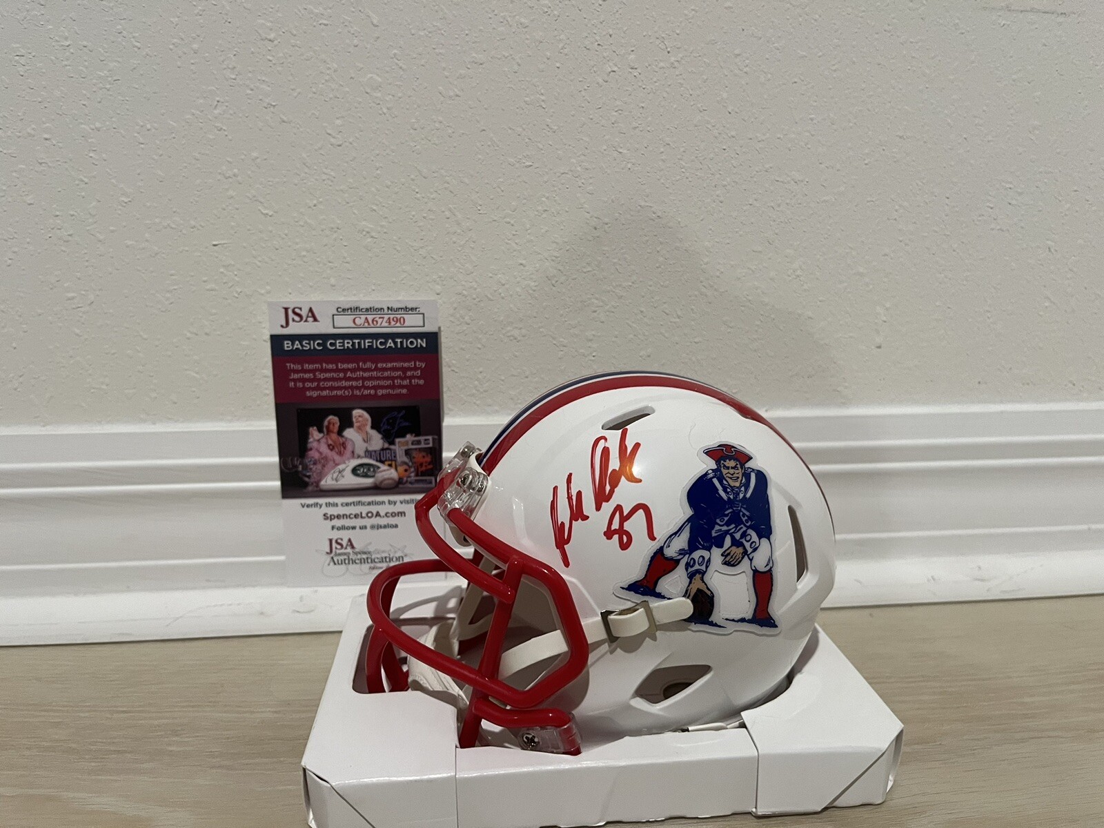 Rob Gronkowski Autographed Signed New England Patriots Mini Helmet JSA COA Gronk 