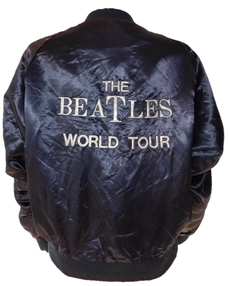 BEATLES ЧЕРНЫЙ АТЛАСНАЯ КУРТКА 1964 МИРОВОЙ ТУР - Изображение 3 из 4