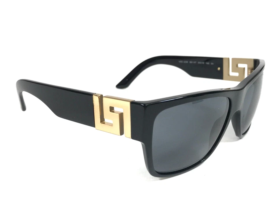 Gafas de sol Versace MOD.4296 GB1/87 marcos cuadrados dorados traseros con lentes gris oscuro Foto 3 de 4