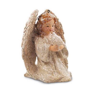 BETHANY LOWE Design Home For The Holidays Snow ANGEL & Dove BIRD Figurine Vtg 