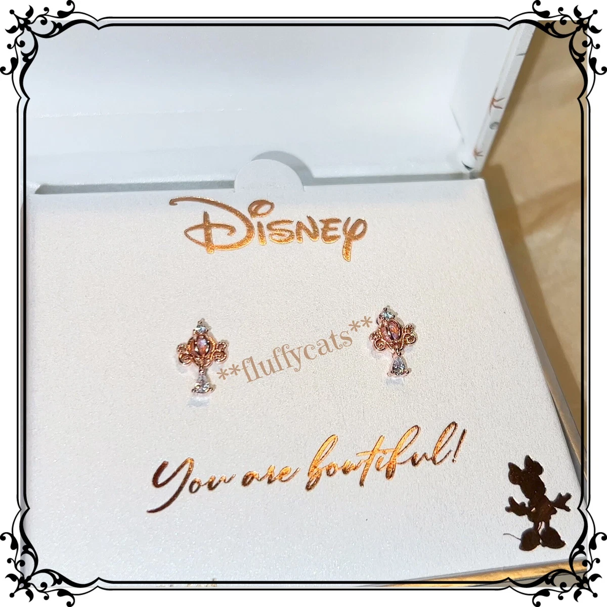 Cinderella carriage earrings deals