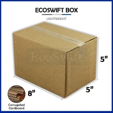 1-Box 8x5x5 EcoSwift Cardboard Packing Moving Shipping Box Corrugated Carton