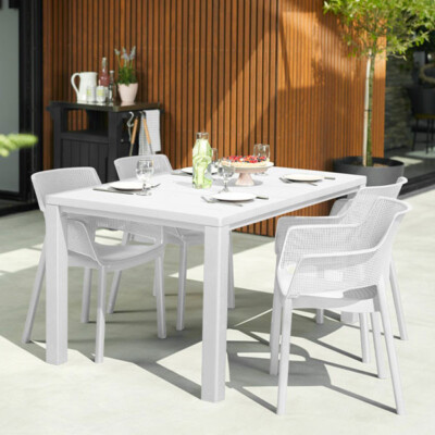 Tavolo giardino bianco in resina tavoli bianchi da esterno balcone