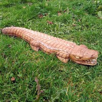 Crocodile Sculpture Wood Carving Ornament Alligator Fair Trade Made In Bali Crocodile Sculpture Wood Carving Ornament Alligator Fair Trade Made In Bali