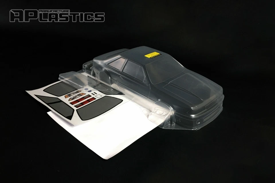 RC Body Car Drift 1:10 Ford Mustang Fox GT Fastback Hatch 90 style APlastics New - Image 4 of 4