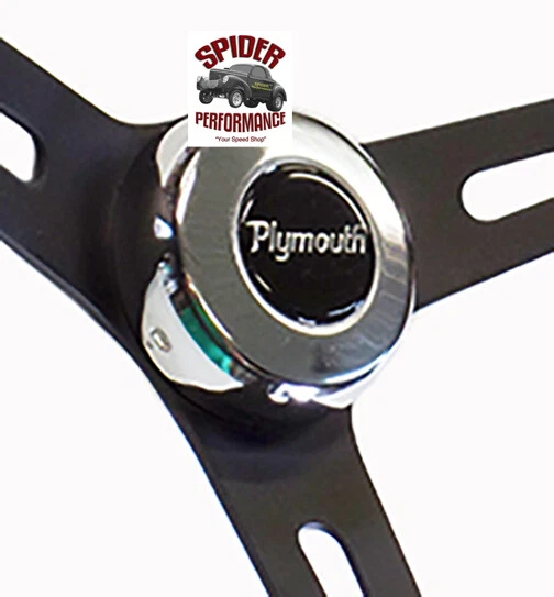 Volante Plymouth 1970-1987 13 1/2" Muscle Car negro Foto 3 de 4
