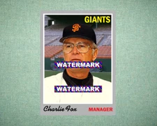 Charlie Fox San Francisco Giants 1970 Style Custom Baseball Art Card