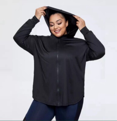 Women Thin Running Loose Zipper Jacket, Fitness Sports Wear