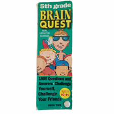 Brain Quest for 5th Grade Ages 10-11 Deck Two 1500 Questions  Answers