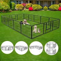 16 Panels Dog Pen Pet Playpen Kennel Fence Puppy Exercise Barrier Outdoor Indoor 4
