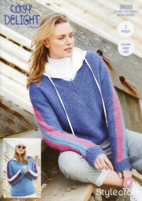 Stylecraft 9689 Damen Pullover Grobstrick 32-50'' Strickmuster