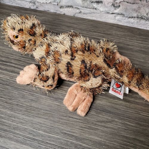 Ganz Webkinz Leopard Lizard Gecko No Code Eyelash Fluffy Realistic Plush Animal - Picture 4 of 10
