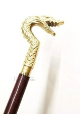 Dragon Head Antique Handle Style Gift Vintage Wooden Walking Stick Cane Designer