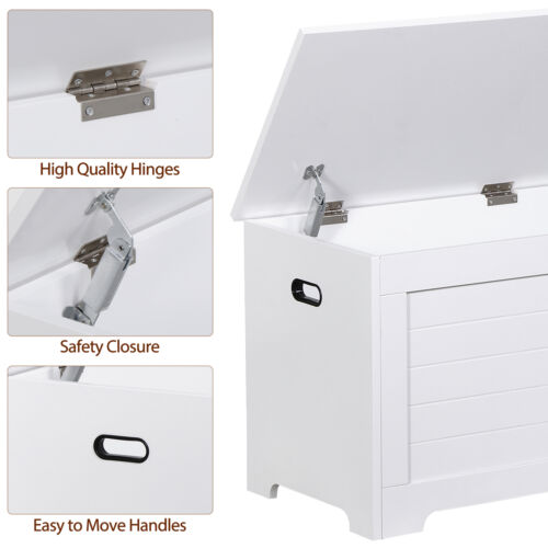 Lift Top Entryway Storage Bench Shoes Bench Supports 300 lb for Living Room - Picture 13 of 24