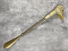 Mallard Duck 17" Shoehorn Solid Brass by Swank Shoes Vintage