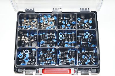 Pneumatik Sortimentsbox Druckluft Sortimentskasten Steckverbinder Blaue Serie Pneumatik Sortimentsbox Druckluft Sortimentskasten Steckverbinder Blaue Serie