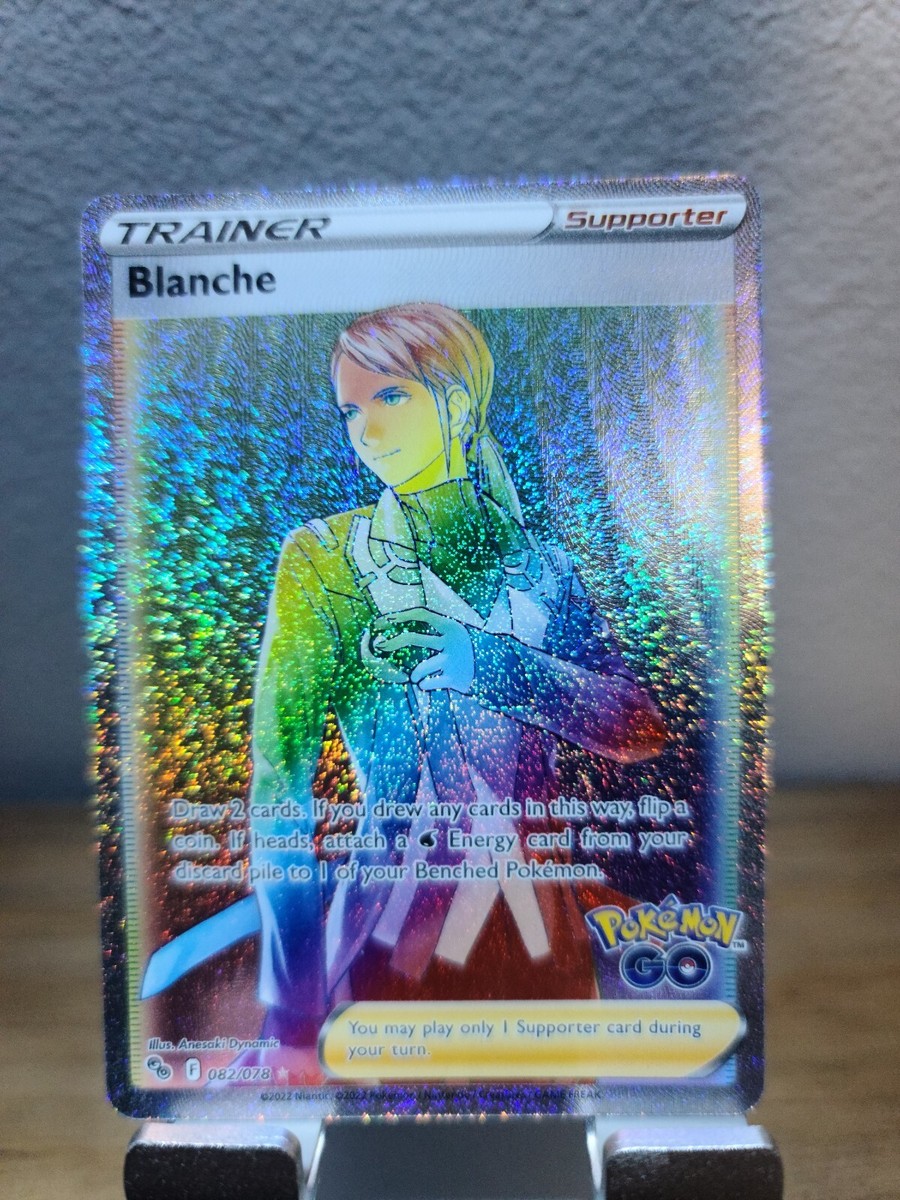 Blanche 082/078 Pokemon Go Card SWSH Full Art Trainer Rainbow Secret Rare  NM/M