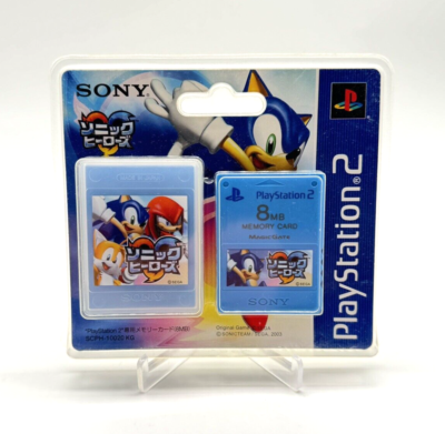New PS2 Memory Card 8MB Premium SONIC HEROES Case SCPH-10020