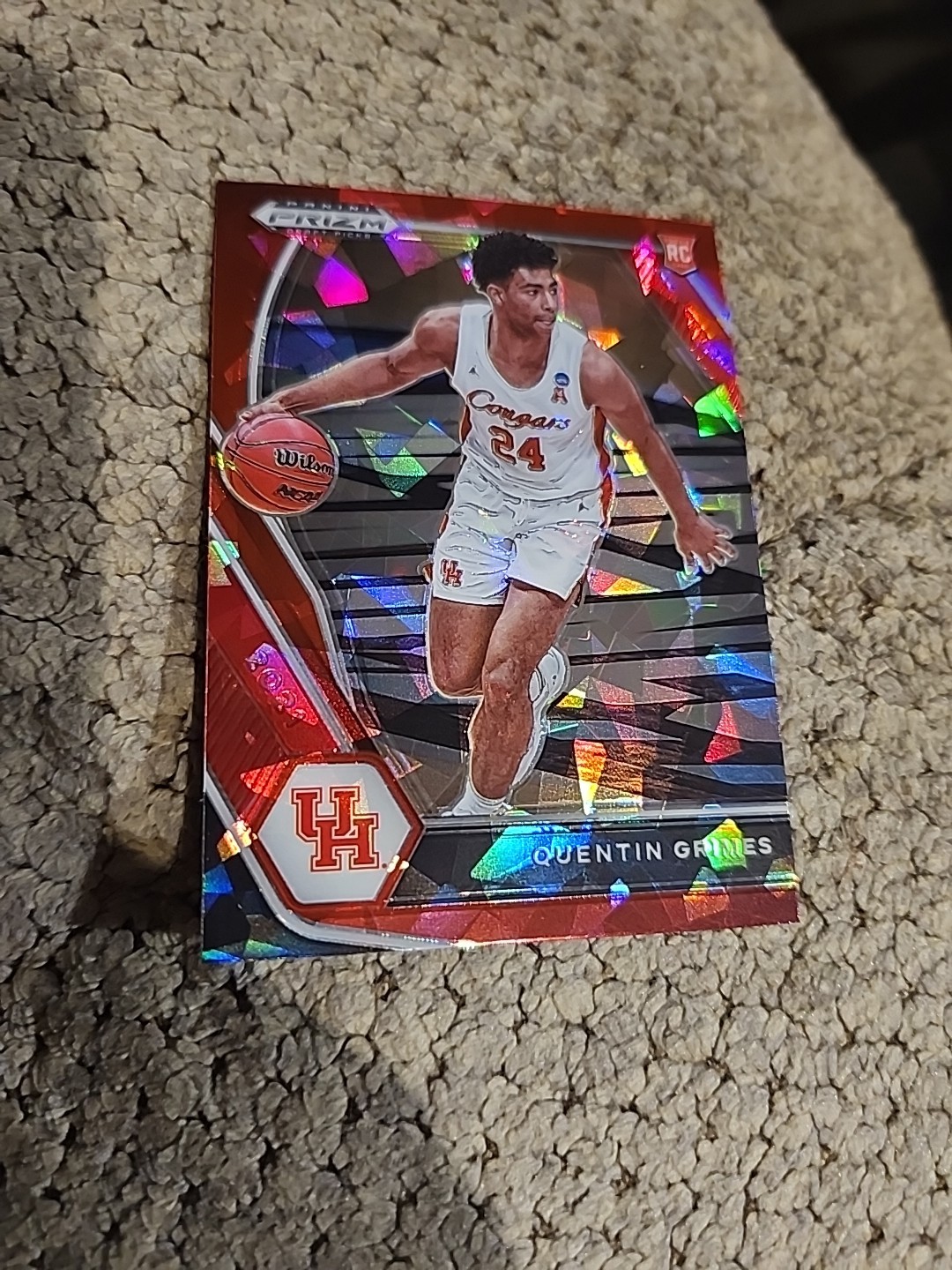 2021-22 Panini Prizm Draft Picks - Quentin Grimes #46 (RC) Red Ice Prizm