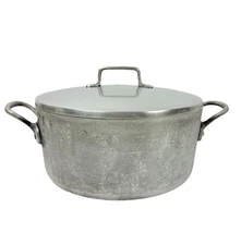 Magnalite GHC Round Roaster 5 Qt 4.5 L Dutch Oven Pot Lid USA Cookware Vintage