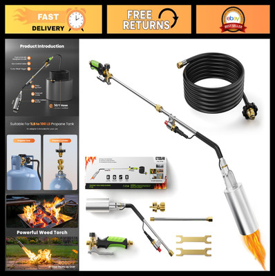 High Output Propane Torch Weed Burner, 14FT Hose, Self-Igniter, Turbo Trigger, H