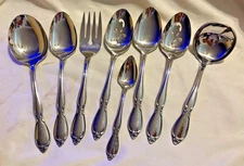 Lot of 8 Oneida CHATELAINE Serving Pieces Spoon Community Stainless Flatware