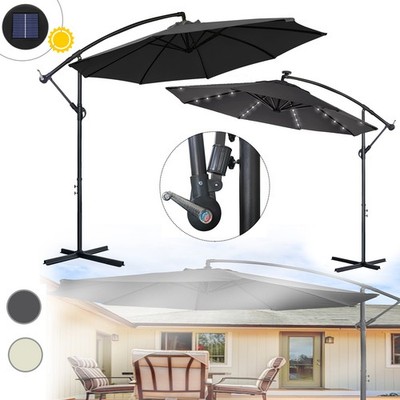 3M 3,5M Sonnenschirm Alu Ampelschirm Handkurbel Schirm Gartenschirm UV-Schutz DE