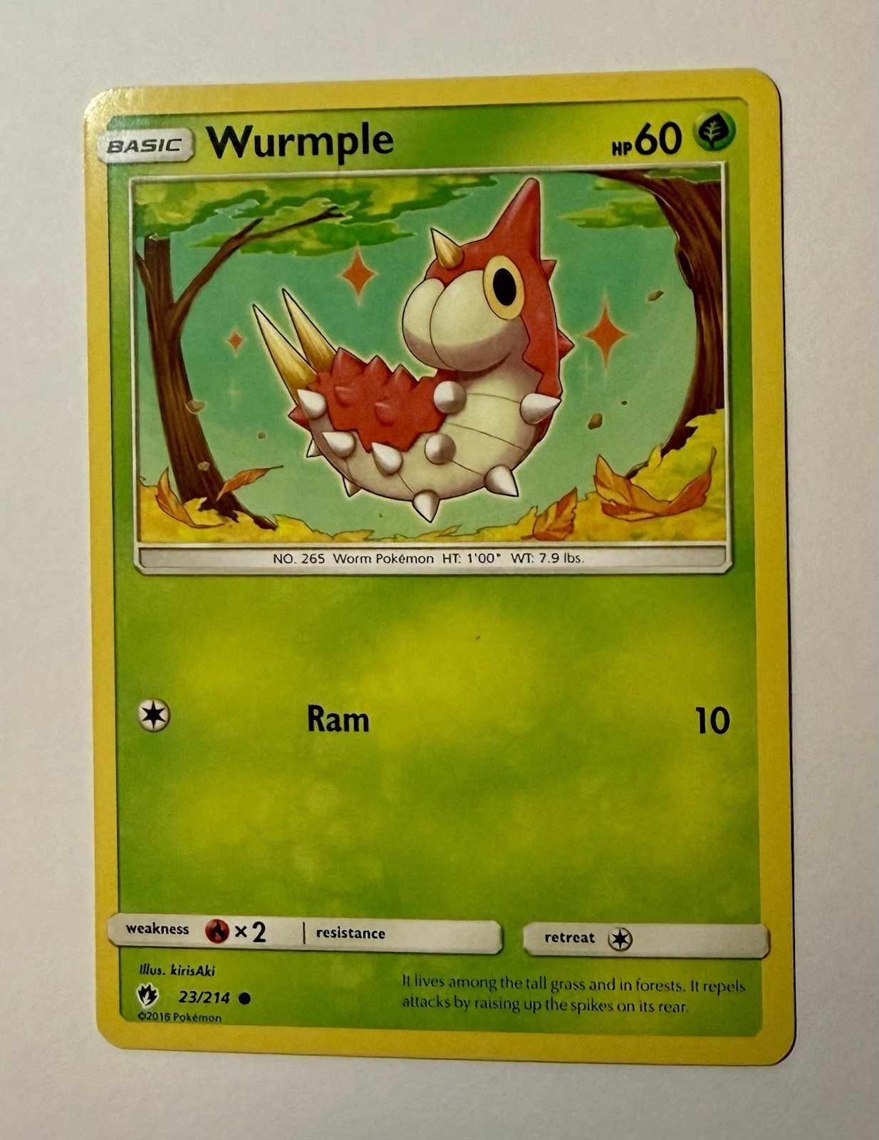 Wurmple - 23/214 - Common - Lightly Played - Lost Thunder Pokemon