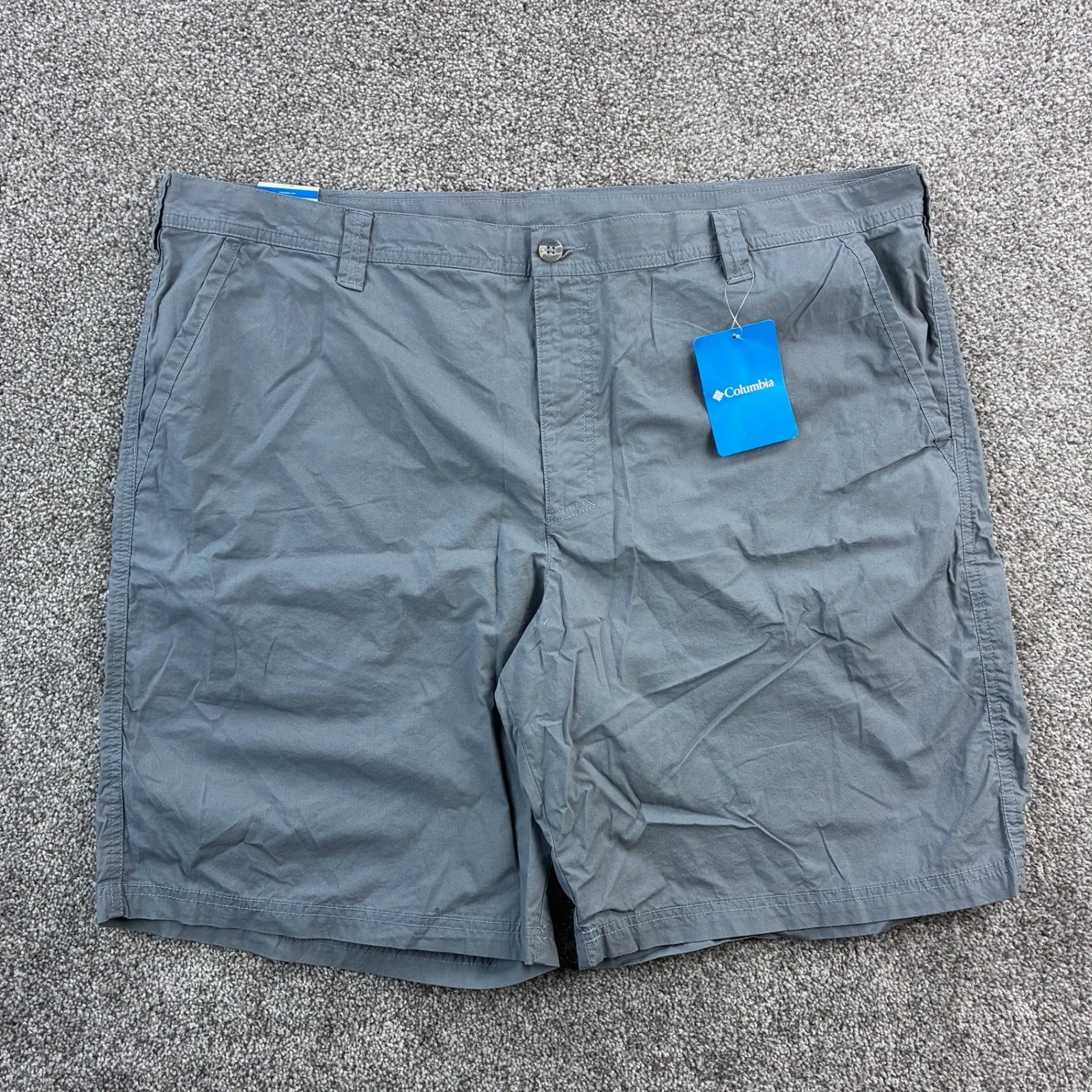 NWT Columbia Washed Out Shorts Mens 44 Gray 10 Inch Inseam Outdoor Casual Fish