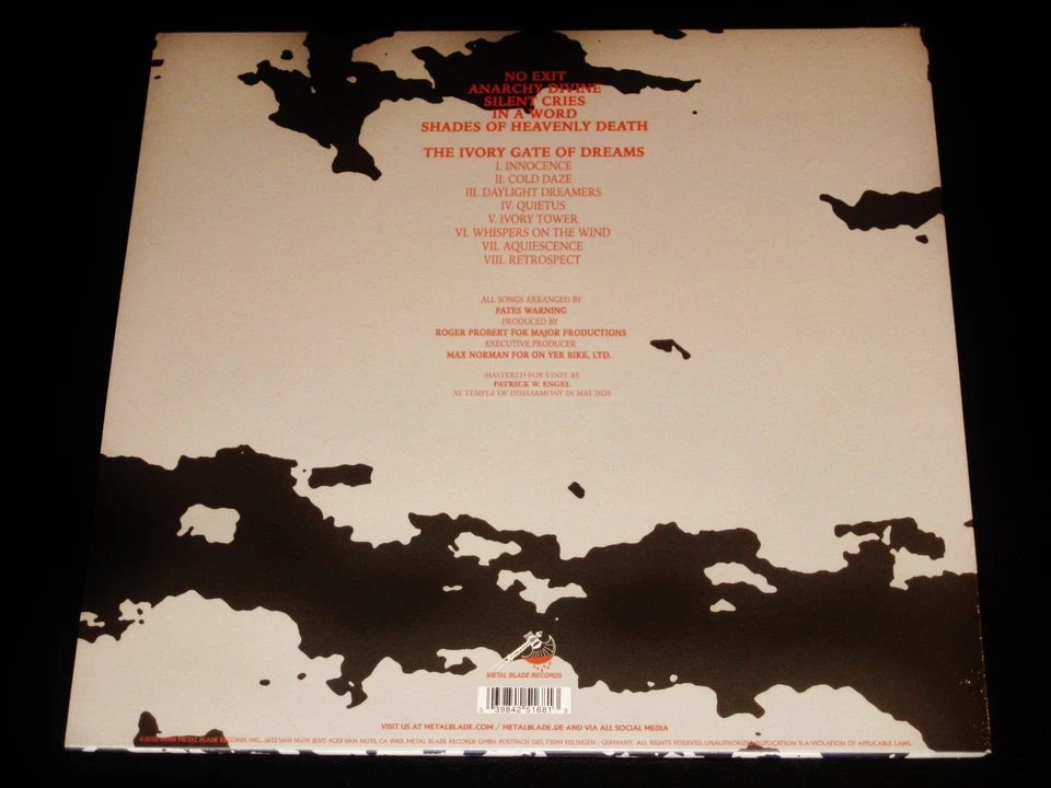 Fates Warning: No Exit LP 180-Gram Vinyl Record 2020 Metal Blade Germany NEW - Image 3 of 3