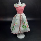 Hankie Couture Floral Dress Removable Clothes Fits Barbie Vintage