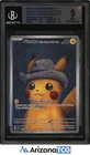 Pokemon 2023 Pikachu with Grey Felt Hat 085 Van Gogh Art Collab Promo BGS 9