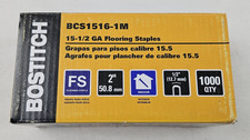 Genuine Bostitch 15-1/2 GA 2" x 1/2" Flooring Staples 1000 QTY BCS1516-1M
