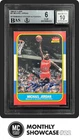 MICHAEL JORDAN BGS 6 1986-87 FLEER #57 ROOKIE STICKER AUTO RC BULLS 10 AUTOGRAPH