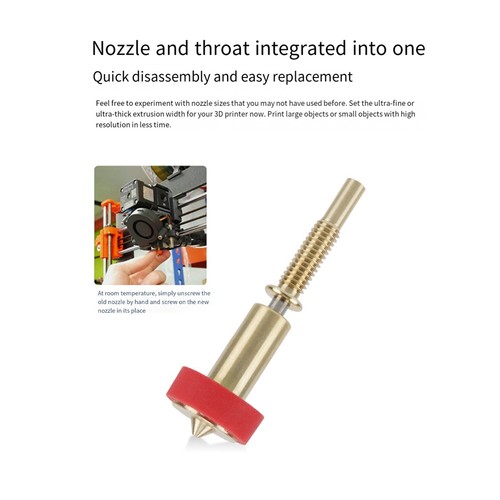 Klondüse -In-1 Bimetalldüsen Heatbreak Messing für Hotend-Extruder 0,4244 - Bild 5 von 10