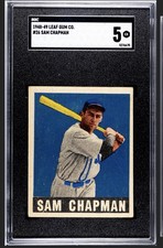 Sam Chapman, 1948 Leaf #26, SGC 5