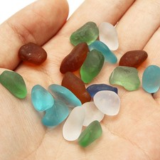 Mixed Colors Bulk 100pcs Glass Beads Sea Beach Blue Green Jewelry Pendant Deco