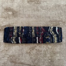 Coogi Australia 100 Silk cummerbund waist sash Multicolor, classic, elegant