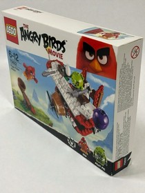 Lego Angry Birds- 75822 Piggy Plane Attack-Pilot Pig Red Worried VERY RARE BNIB